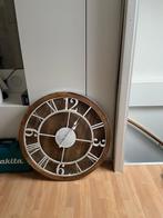 Grote Wandklok met Houten Frame, Ophalen, Gebruikt, Analoog, Wandklok