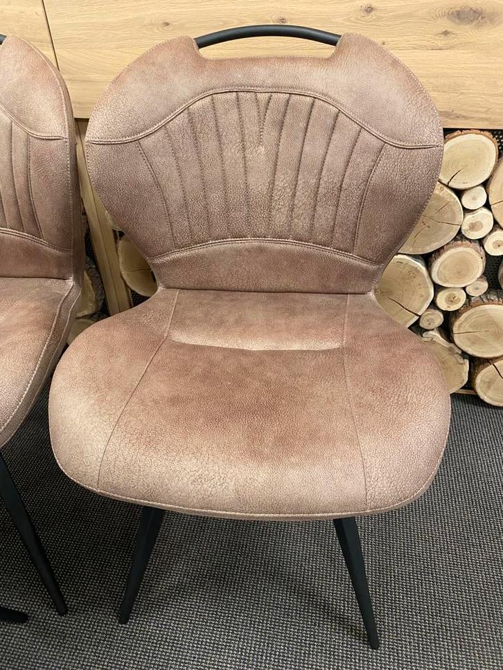 Super leuke eetkamerstoelen - set van 4, Huis en Inrichting, Stoelen, Nieuw, Vier, Stof, Zwart, Ophalen