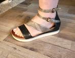 Toffe leren sandalen MJUS maat 41, Kleding | Dames, Schoenen, Zwart, Zo goed als nieuw, Mjus, Sandalen of Muiltjes