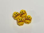 Partij Lego 4x nieuwe geel hoofd met baard en snor, Ophalen of Verzenden, Nieuw, Losse stenen, Lego