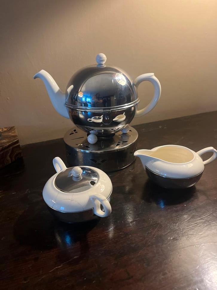 Theeservies Compleet met Warmhouder, Van Nelle thee servies, Antiek en Kunst, Antiek | Servies compleet, Ophalen of Verzenden