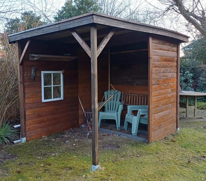 Gratis houten overkapping, Tuin en Terras, Overkappingen, Gebruikt, Ophalen