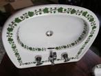 Prachtige Franse wastafel set groene klimop decor randen, Antiek en Kunst, Ophalen