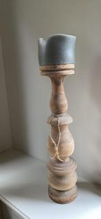 Baluster kandelaar stoer sober landelijk, Huis en Inrichting, Woonaccessoires | Zuilen en Pilaren, Ophalen of Verzenden, Zo goed als nieuw