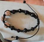 Zwarte Armband met Strass & Kristal, Overige materialen, Zwart, Nieuw, Ophalen of Verzenden