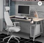 Bureaustoel / game stoel ikea, Huis en Inrichting, Ophalen, Wit, Zo goed als nieuw, Gaming bureaustoel