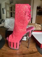 Pleaser Roze Neon Glitter Hakken - Maat 37, Kleding | Dames, Nieuw, Ophalen of Verzenden, Schoenen met hoge hakken, Roze