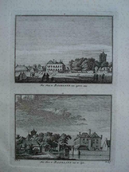 51-52 / Baarland  Het Huis Kopergravure 1754, Antiek en Kunst, Kunst | Etsen en Gravures, Ophalen of Verzenden