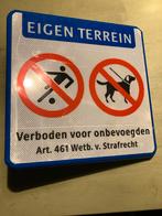 Verkeersbord Eigen Terrein - Verboden Toegang, Ophalen of Verzenden, Zo goed als nieuw