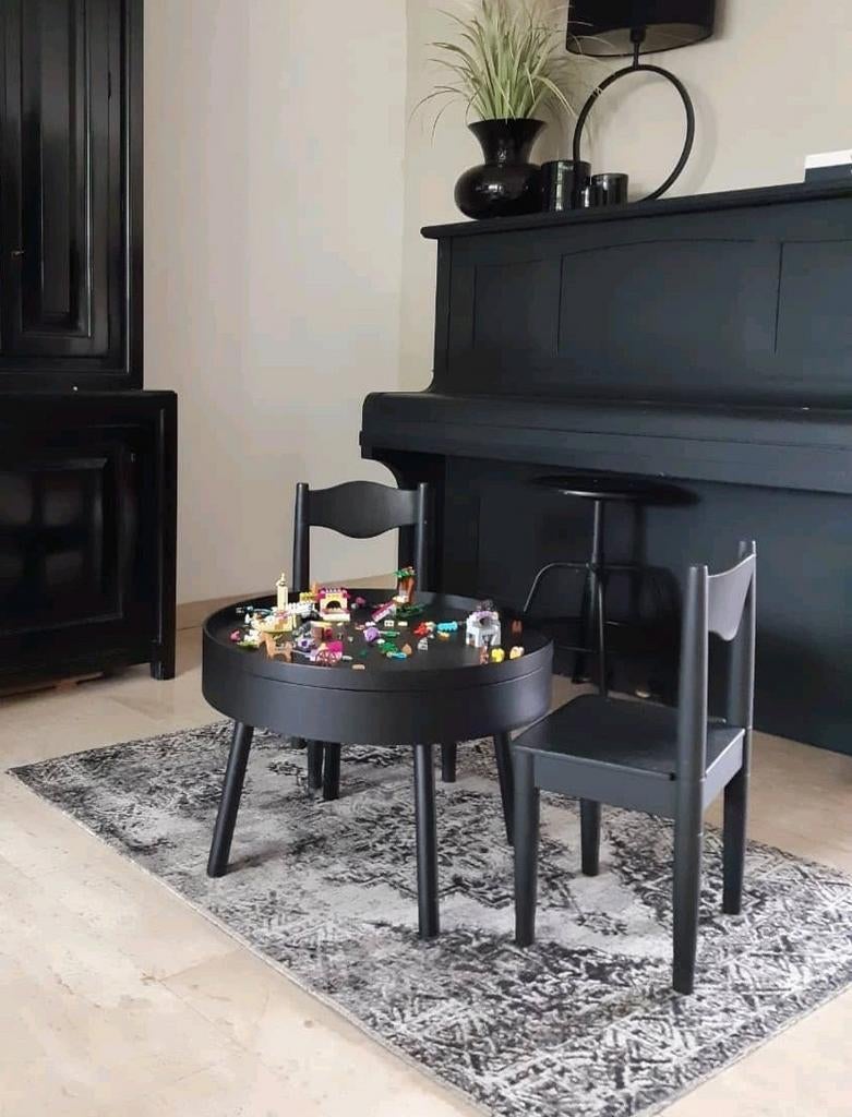 2 zwarte schoolstoeltjes schilte, Ophalen, Gebruikt, Stoel(en)