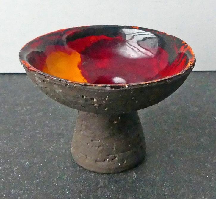 Stromit keramiek vintage kandelaar chamotte West-Germany, Huis en Inrichting, Woonaccessoires | Kandelaars en Kaarsen, Gebruikt