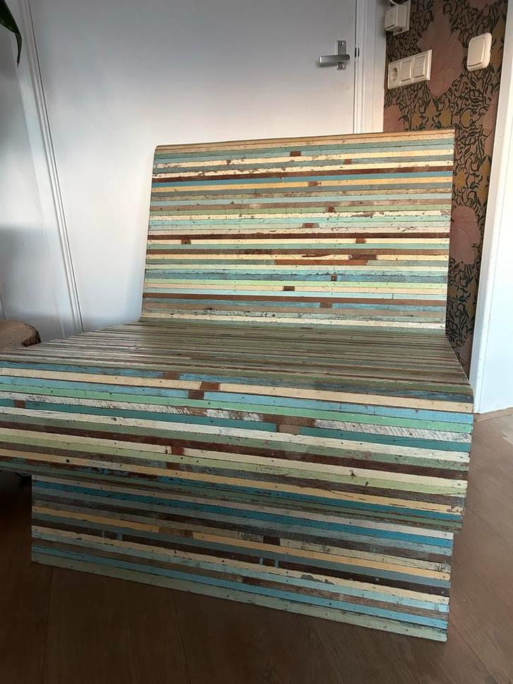 Sissy boy love chair sloophout., Huis en Inrichting, Stoelen, Gebruikt, Eén, Hout, Overige kleuren, Ophalen