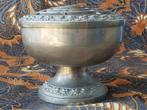 Originele oude Engelse rose bowl van silverplate 14,6 cm., Antiek en Kunst, Antiek | Vazen, Ophalen of Verzenden