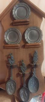 Tinnen Lepels en Bordjes Decoratie, Ophalen of Verzenden