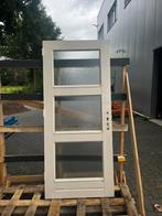2 hardhouten buitendeur dubbel glas, Ophalen, 80 tot 100 cm, 200 tot 215 cm, Glas