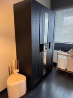 IKEA kast met spiegel drie deuren, zwart 117x 190, 25 tot 50 cm, 150 tot 200 cm, Ophalen of Verzenden, Zo goed als nieuw