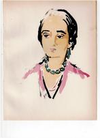 Kees van Dongen - Pochoir - Tete de femme - 1925, Antiek en Kunst, Ophalen of Verzenden