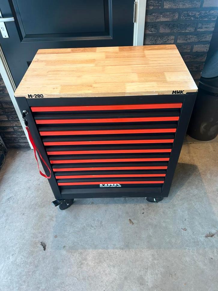 Gereedschap wagen MWK M-280,, Doe-het-zelf en Verbouw, Gereedschapskisten, Nieuw, Gevuld, Ophalen