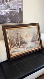 Schilderij met winterlandschap - Barry gesigneerd, Antiek en Kunst, Kunst | Tekeningen en Foto's, Ophalen