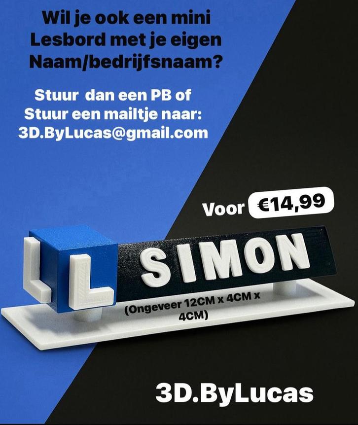 Gepersonaliseerde Lesbord, Hobby en Vrije tijd, Modelbouw | Overige, Nieuw, Groter dan 1:32, Ophalen of Verzenden