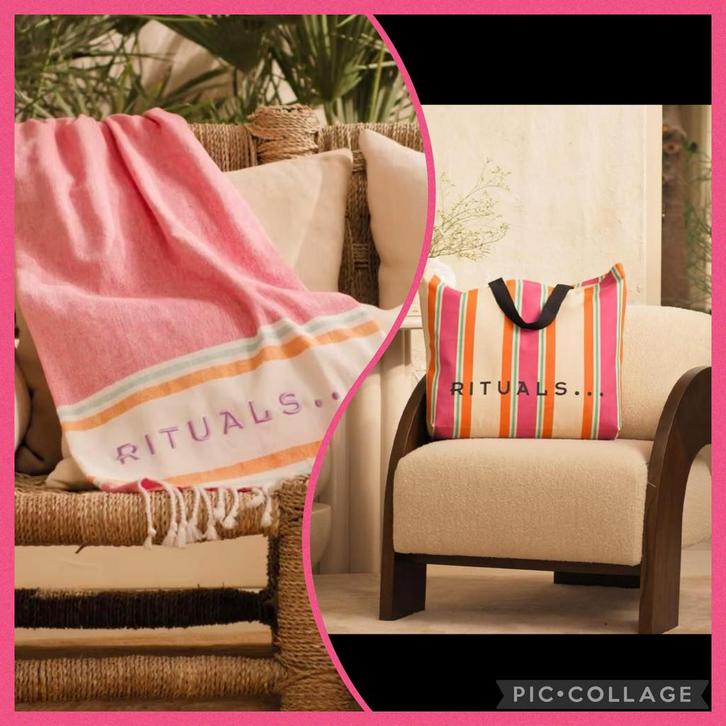 Rituals Beach Bag & strandlaken/ hamam doek 🌴🐚😎 👙 Nieuw!, Sieraden, Tassen en Uiterlijk, Uiterlijk | Lichaamsverzorging, Nieuw