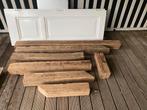 Antieke eikenhouten balken, Doe-het-zelf en Verbouw, Hout en Planken, Ophalen, Gebruikt, Eiken, 50 mm of meer