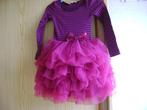 paars/lila gestreepte jurk met 11lagen tule110 glitter strik, Kinderen en Baby's, Carnavalskleding en Verkleedspullen, Ophalen of Verzenden