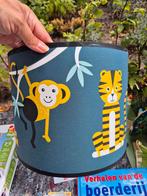 Lampenkap met dierenprint, Huis en Inrichting, Lampen | Lampenkappen, 25 tot 50 cm, Blauw, Rond, Ophalen of Verzenden