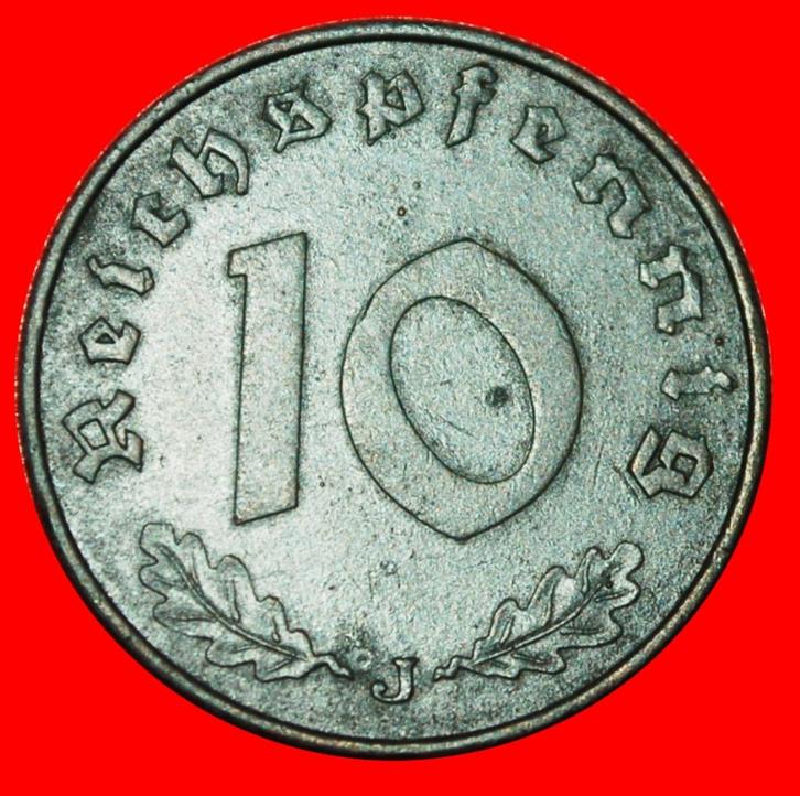 Ⰶ HAMBURG 1940-1945: GERMANY 10 REICHSPFENNIG 1941J SWASTIKA, Postzegels en Munten, Munten | Europa | Niet-Euromunten, Losse munt