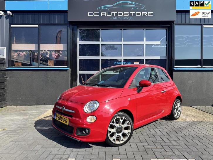 Fiat 500 1.2 Sport S Airco Alcantara Blue&My 16Inch Nieuwe D, Auto's, Fiat, Bedrijf, Te koop, ABS, Airbags, Airconditioning, Bluetooth