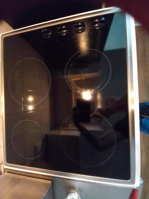 Kookplaat, Keramisch met perilex stekker, Witgoed en Apparatuur, Fornuizen, Gebruikt, Inbouw, Keramisch, 4 kookzones, 85 tot 90 cm