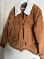 Ribfluwelen jack bruin, met witte wollen kraag Nieuw. Mt XL., Kleding | Heren, Maat 52/54 (L), Bruin, Tailor & Son, Ophalen of Verzenden