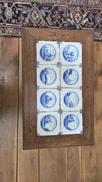 Vintage Houten Tafel met Delftse Tegels, Ophalen