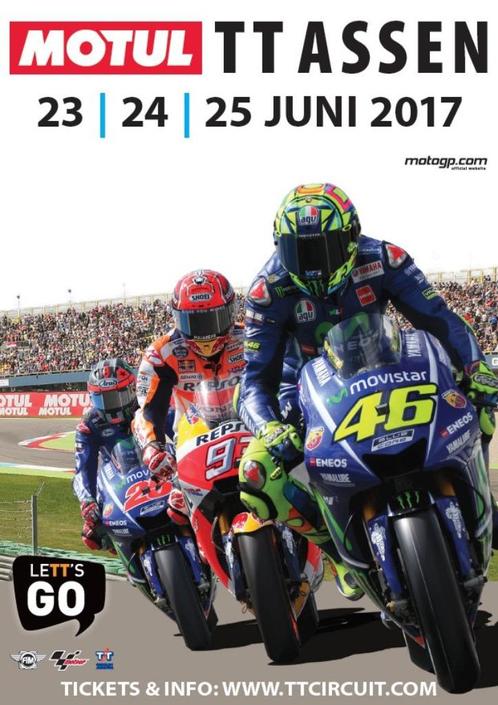 TT Assen poster - 2017 - overdruk, Verzamelen, Posters, Nieuw, Sport, A4 of kleiner, Rechthoekig Staand, Verzenden