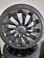 Orig. 21" Tesla Model Y Uberturbine velgen, 7mm Pirelli zome, Ophalen, Gebruikt, 275 mm, Banden en Velgen
