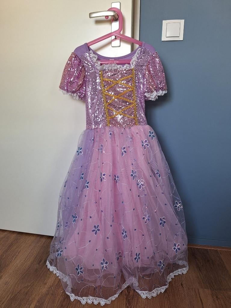 prinsessen jurk, met hoepelrok maat 140, Ophalen, Zo goed als nieuw, 134 t/m 140, Meisje