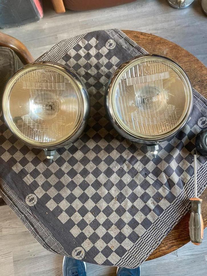 Oldtimer 2 Cibie verstralers super Oscar 22 cm, Auto-onderdelen, Verlichting, Gebruikt, Ophalen of Verzenden
