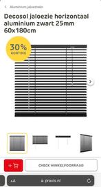 decosol jaloezie horinzontaal aluminium zwart 25 mm 60x180, Huis en Inrichting, Stoffering | Gordijnen en Lamellen, Ophalen, Zwart