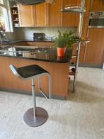 Lem Lapalma Barkruk RVS frame en Leer, Ophalen, 60 tot 90 cm, Zo goed als nieuw, Metaal