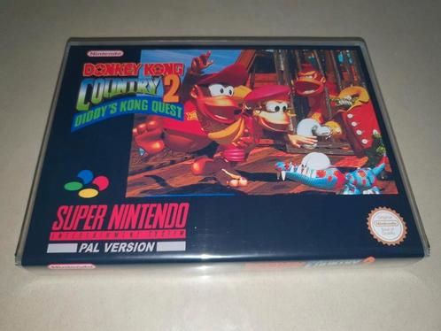 Donkey Kong Country 2 SNES Game Case (2), Spelcomputers en Games, Games | Nintendo Super NES, Zo goed als nieuw, Verzenden