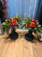 2 kerst stukjes op houten kandelaar, Diversen, Ophalen, Zo goed als nieuw