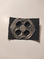 Baretembleem Legerpredikant. Oud stoffen ondergrondje, Ophalen of Verzenden, Landmacht, Nederland, Embleem of Badge