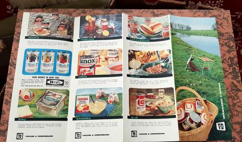 Oude Vroom & Dreesman  kampeerfolder met reclames unox,Noac, Verzamelen, Merken en Reclamevoorwerpen, Gebruikt, Overige typen