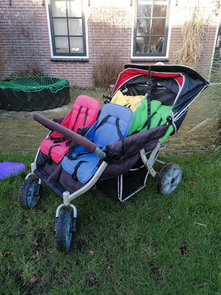 Familidoo vierling wagen, Kinderen en Baby's, Kinderwagens en Combinaties, Gebruikt, Combiwagen, Overige merken, Ophalen