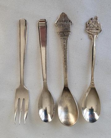 Verzilverde vorkje + lepeltjes Gero 235 en 447 & Vianden  beschikbaar voor biedingen