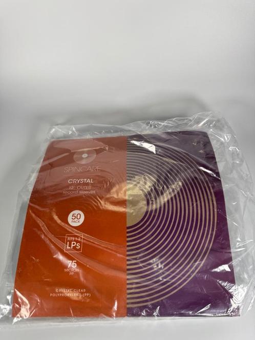 Spincare Crystal 12 inch LP Hoezen – 50 Stuks – 75 Micron, Cd's en Dvd's, Vinyl | R&B en Soul, Zo goed als nieuw, 12 inch, Verzenden