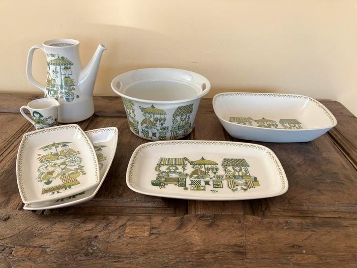 Vintage serviesdelen, Figgjo Market, Turi Design, 1977, Antiek en Kunst, Curiosa en Brocante, Ophalen of Verzenden