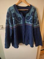 Gudrun Sjoden Vest Noors Patroon XXL blauw, Ophalen of Verzenden, Zo goed als nieuw, Maat 46/48 (XL) of groter, Blauw