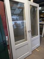 2x set dubbele openslaande binnendeuren, Doe-het-zelf en Verbouw, Glas en Ramen, Zo goed als nieuw, Glasplaat, 160 cm of meer