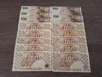 Partij 1500 gulden aan biljetten van 100 gulden 1977 en 1992, Postzegels en Munten, Bankbiljetten | Nederland, Ophalen of Verzenden